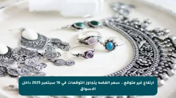 ارتفاع غير متوقع.. سعر الفضة يتجاوز التوقعات في 16 سبتمبر 2025 داخل الأسواق